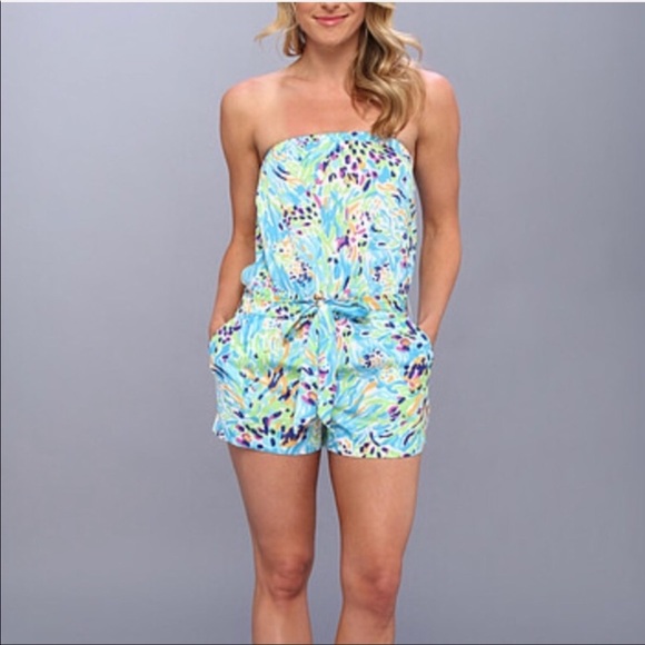 Lilly Pulitzer Pants - Lilly Pulitzer Sea Soirée Colleen Shorts Romper